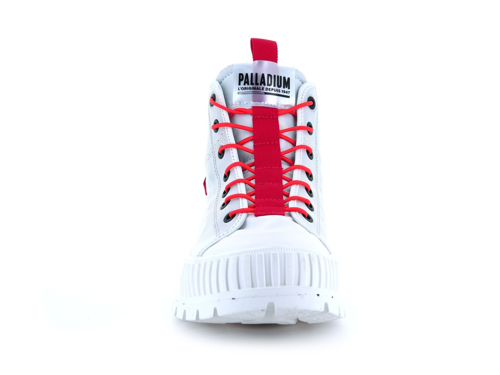 Zapatos Altas Palladium PALLASHOCK MID TICKET TO EARTH Hombre Blancas | Costa Rica-57328